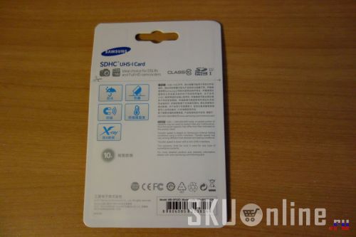 SD карта Samsung UHS-I class 10 32 Гб - обратная сторона упаковки