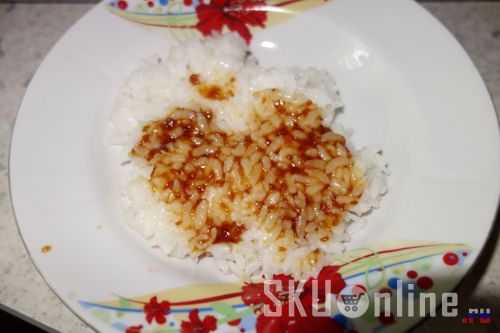 Варенный рис с соусом терияки